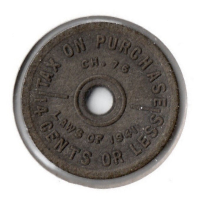 WSHINGTON STATE 1941 Tax Commission Plastic Token