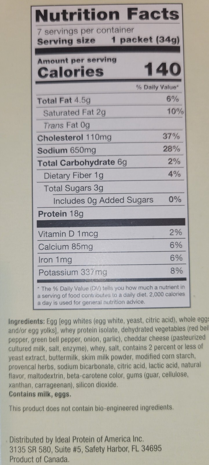 Ideal Protein Cheese Omelet Mix - 7 packets