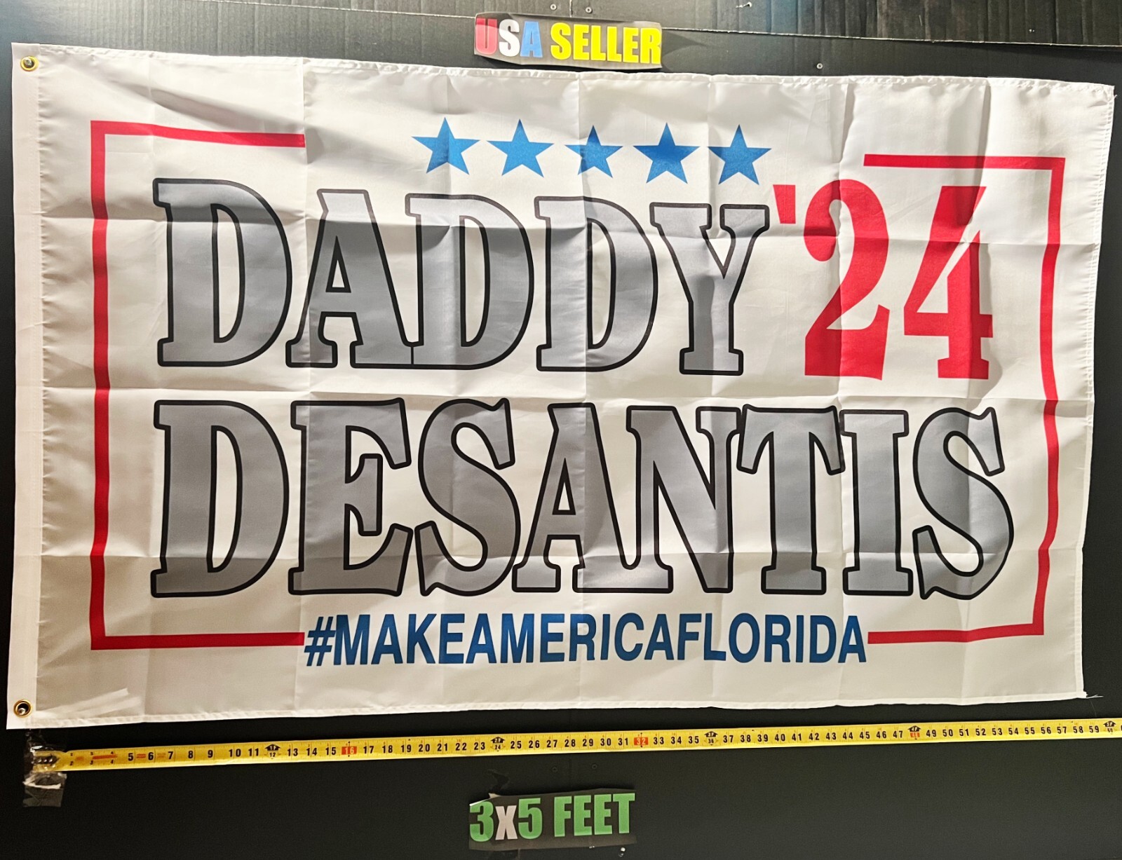 Ron Desantis Flag FREE USA SHIP 2024 Daddy WG America Florida Trump USA Sign 3x5