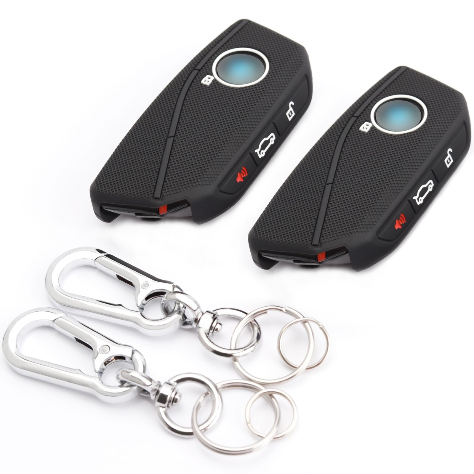 Key Fob Cover for BMW 2025 2026 X3 X5 X1 X7 I5 X6 I7 IX XM, Black | 2 Pack Si...