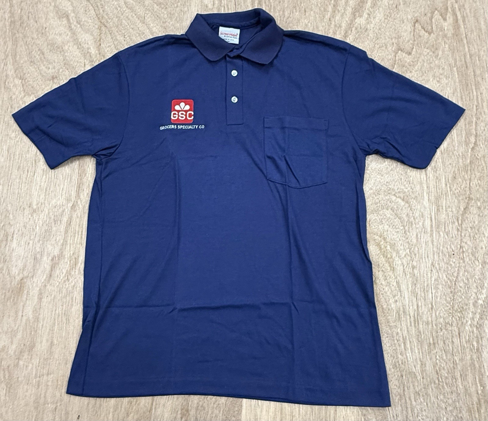 Vtg GSC Grocers Specialty Co Grocery Store Work Shirt M NOS 80 Single Stitch USA