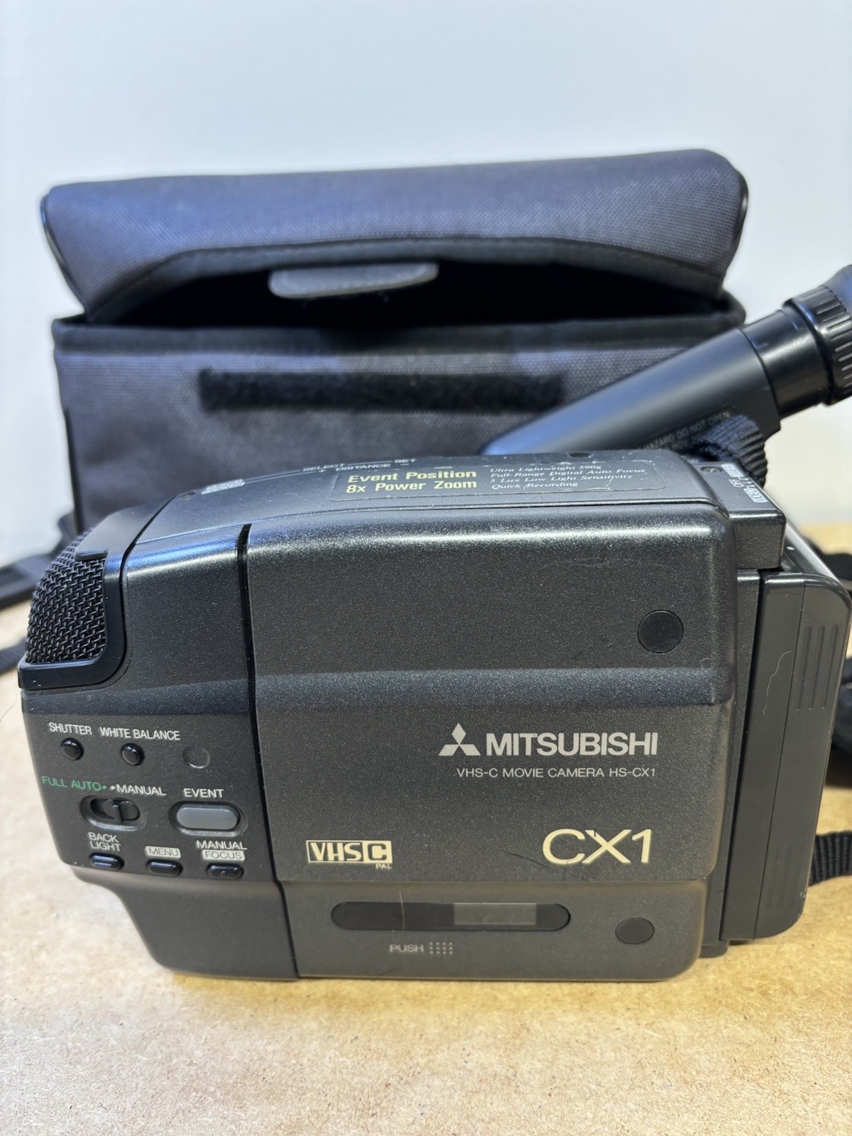 Mitsubishi HS-CX1 Video Movie Camera VHS-C PAL With case Untested