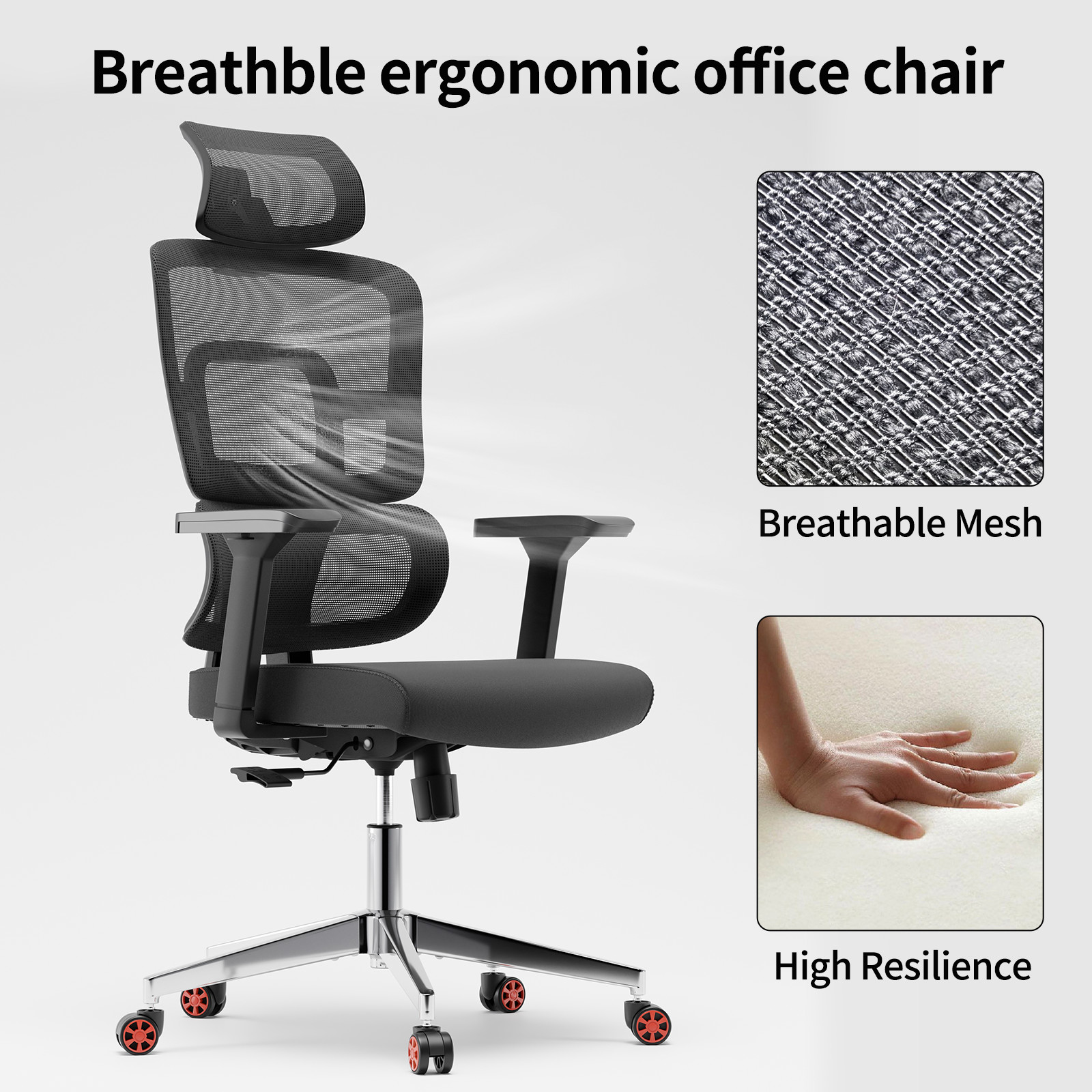 Big and Tall Office Chair, Home Office Desk Chairs with Lumbar Support