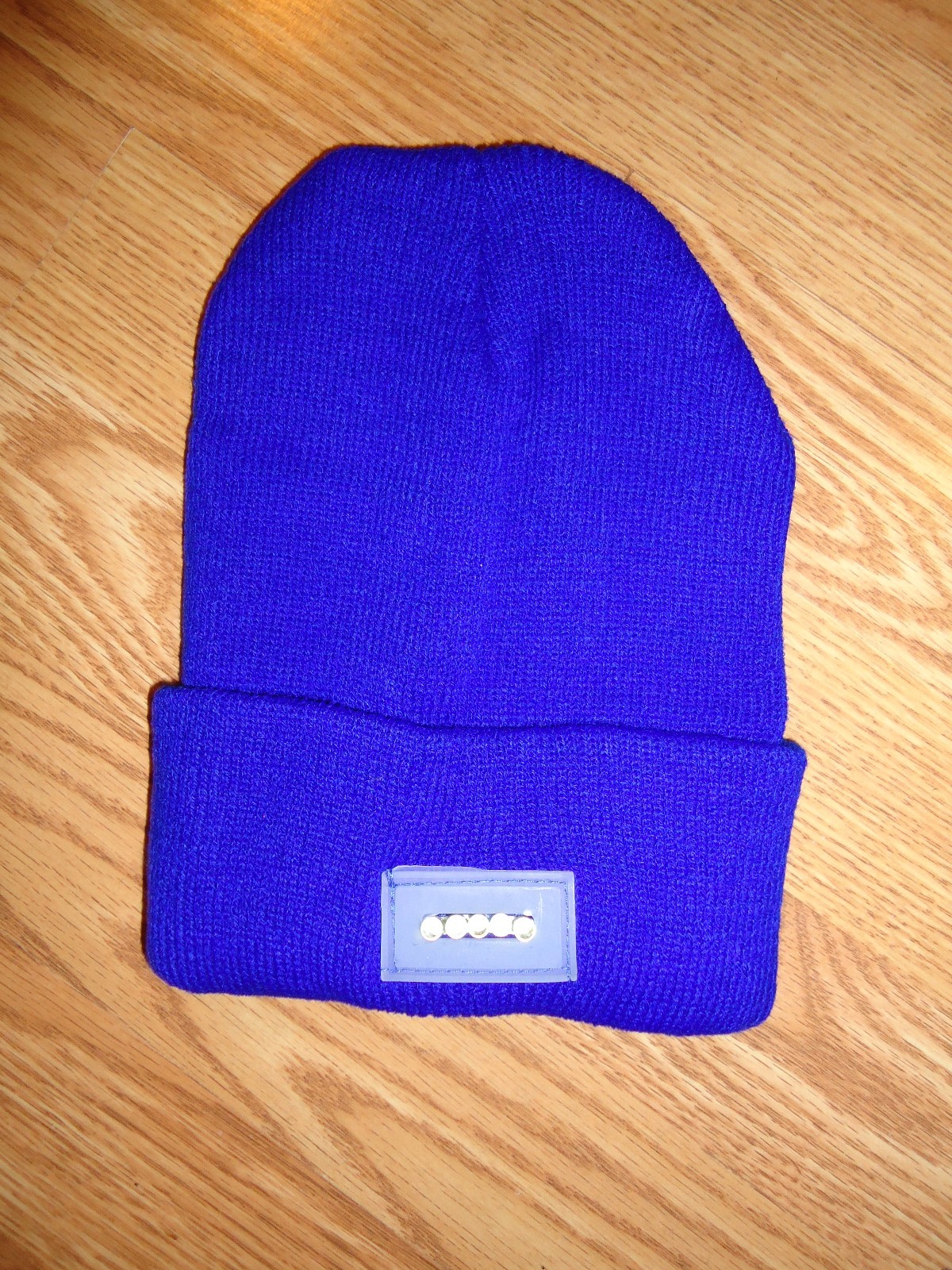 Outdoor Winter Warm 5 LED lighted Cap Hat Beanie Angling Hunting (BLUE)