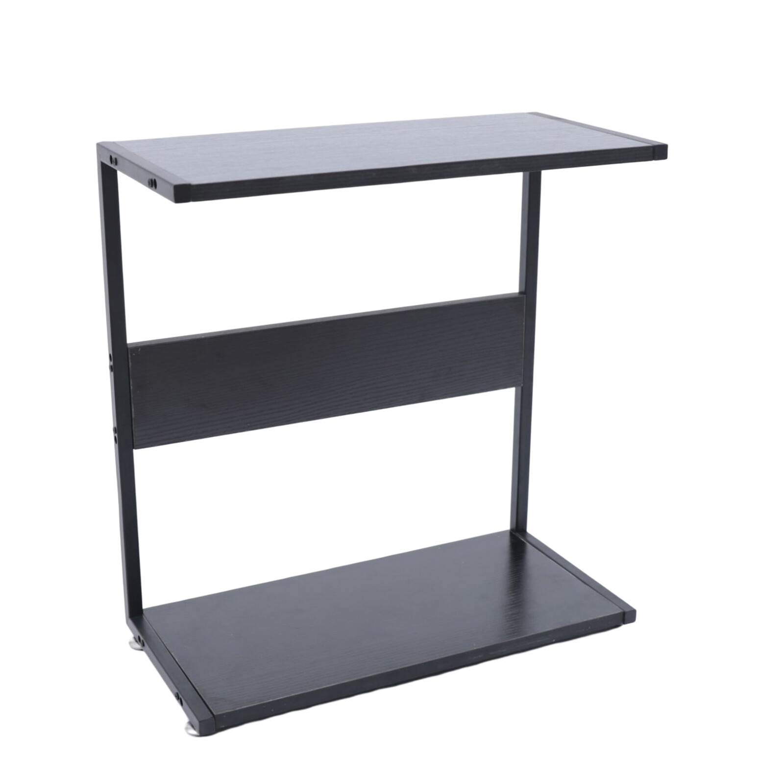 2-Tier Computer Tower Stand C-Shaped Mobile PC Tower Stand Desktop Printer Shelf