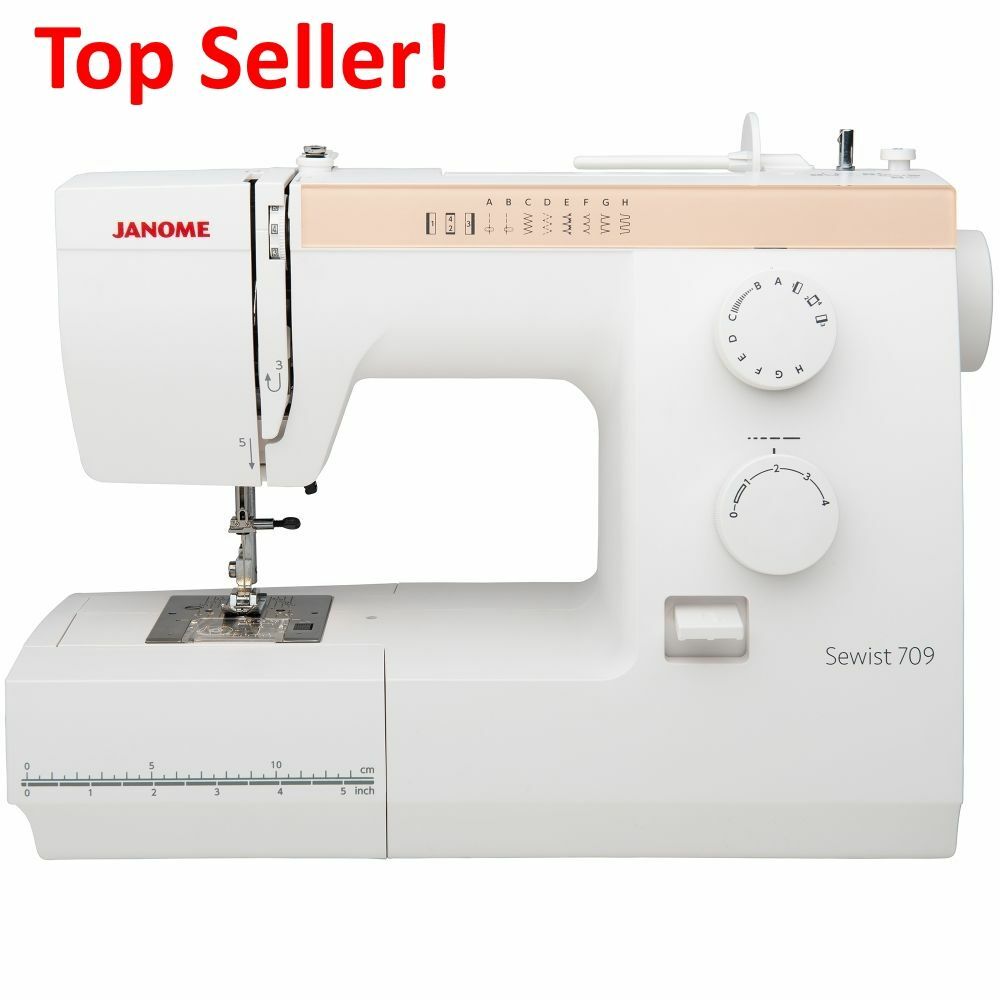 Janome Sewing Machine Sewist 709 with Top Drop In Bobbin Refurbished