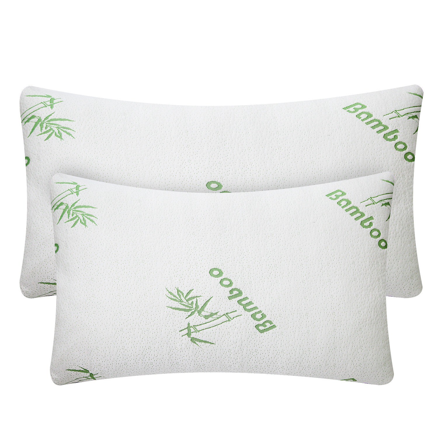 Bamboo Pillows 2 Pack King Queen Size Memory Foam Pillows Cooling Bed Pillow
