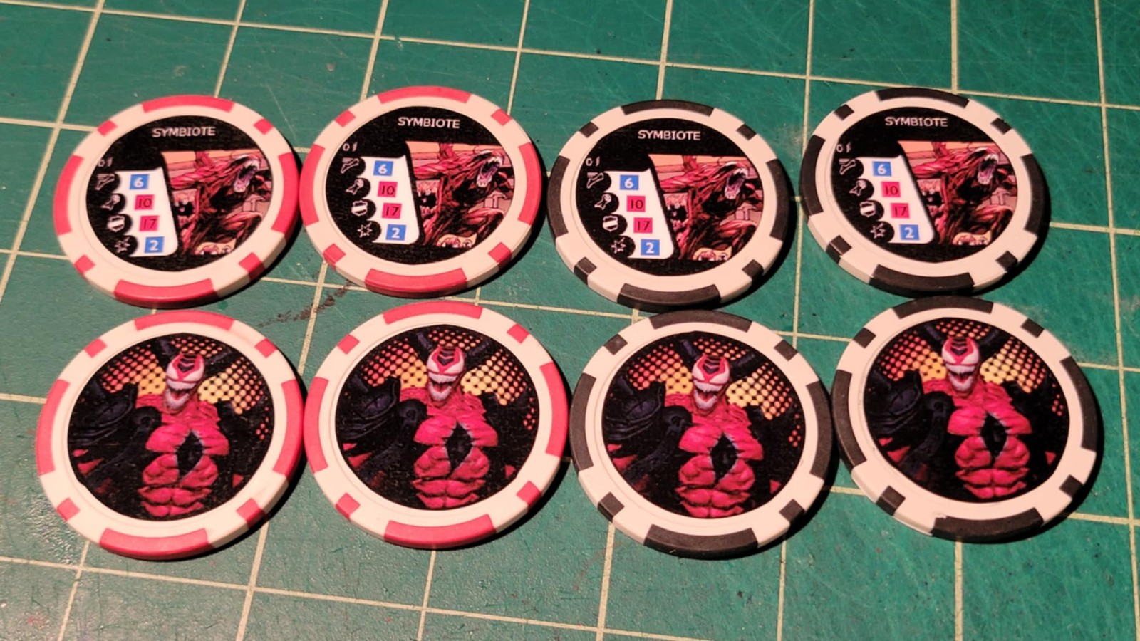 Heroclix Marvel Venom 4x Symbiote Bystander Token Carnage God of Symbiotes 056