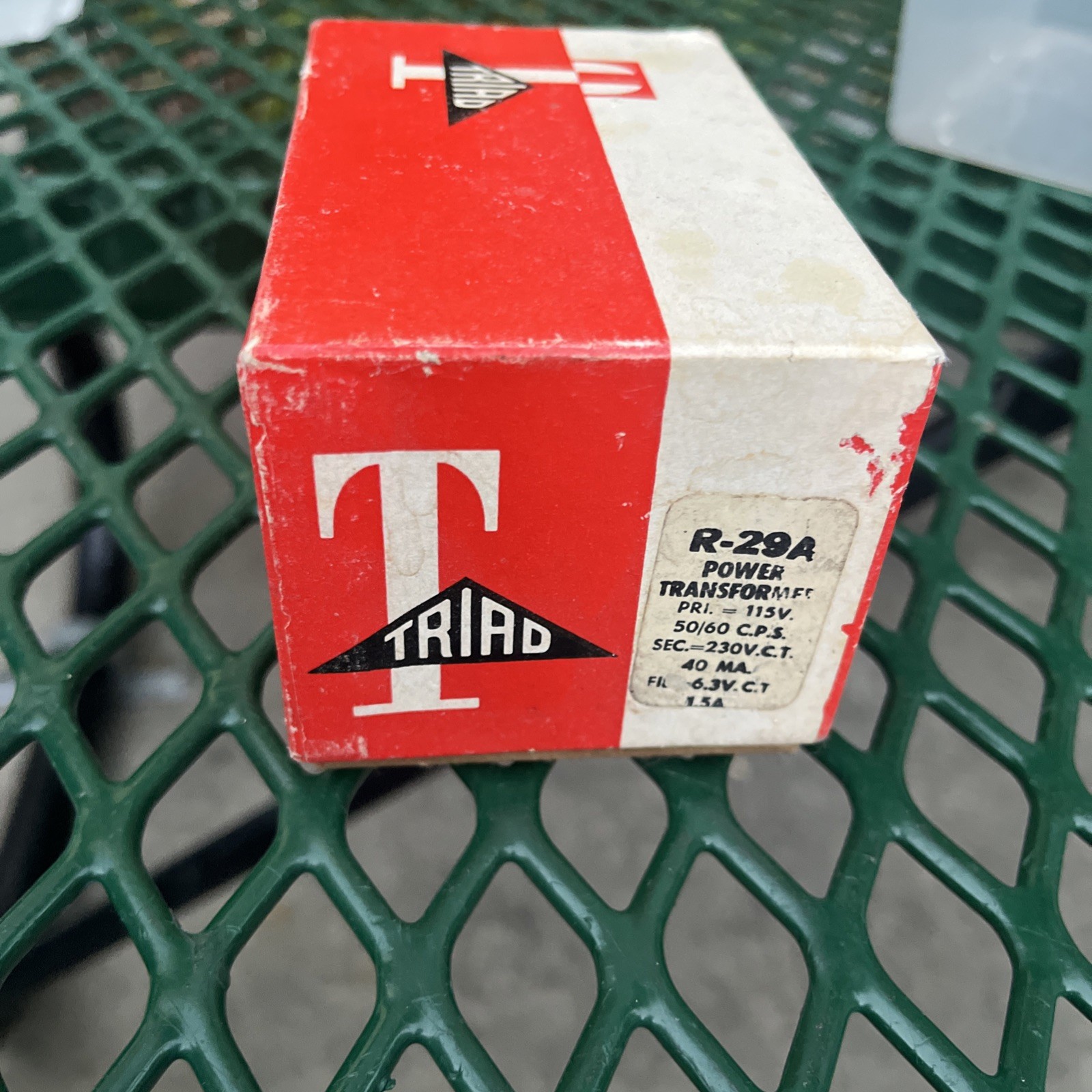 Vintage Triad R-29A Preamp Power Transformer 230V /40MA w/ Original Box NOS S1