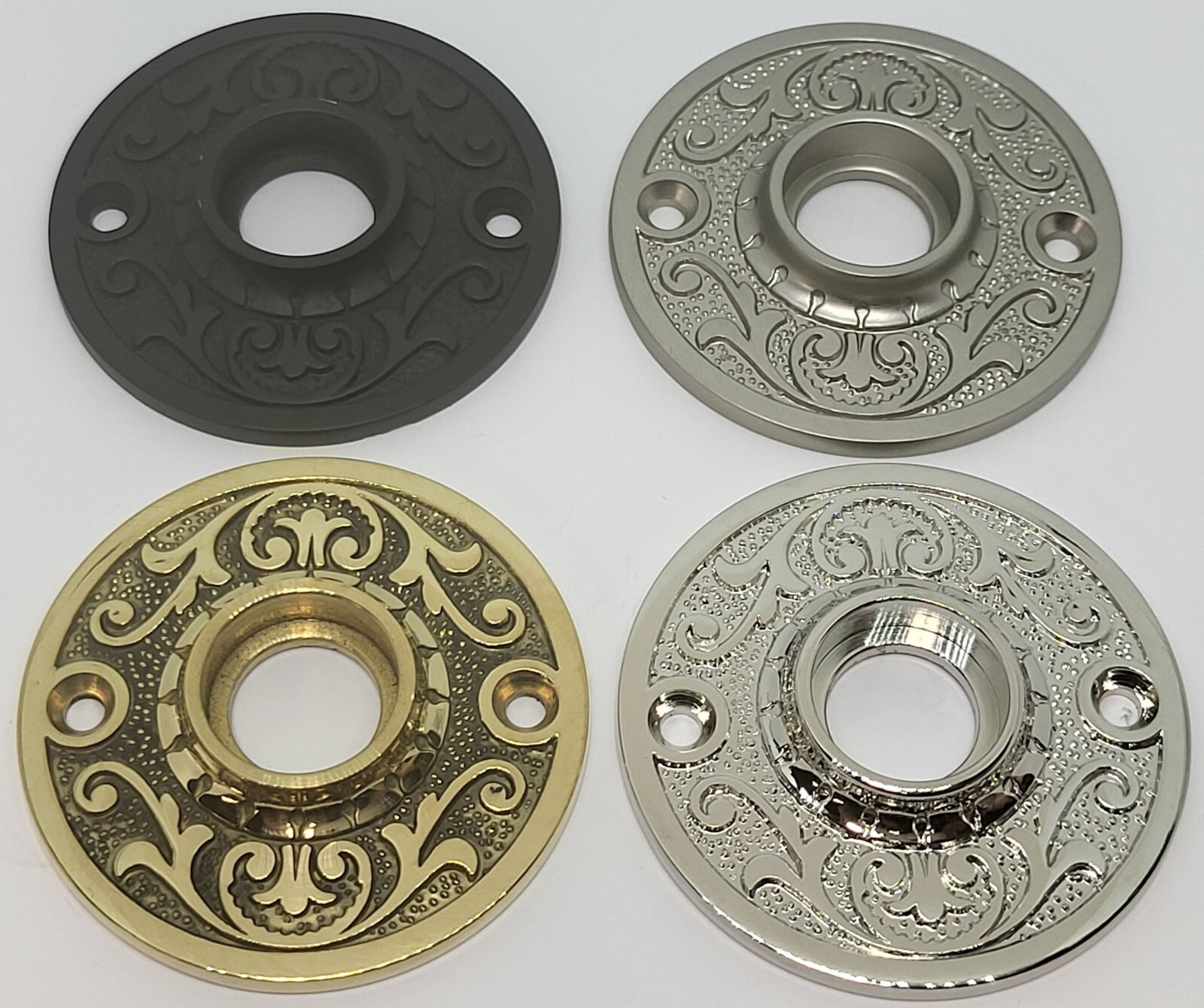 DOORKNOB ROSETTE Round Floral Pattern ornate door plate passage backplate retro
