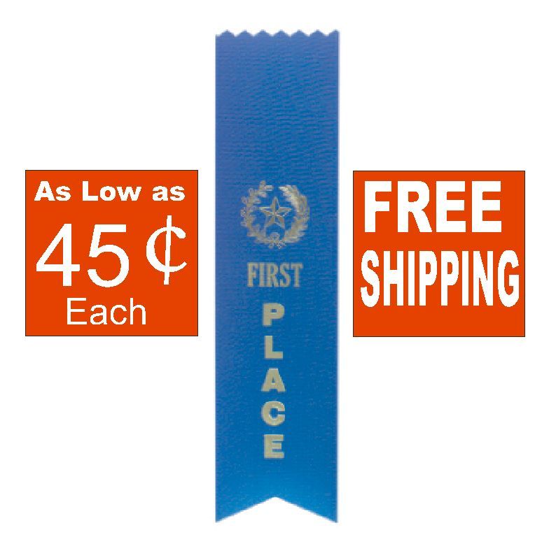 1st FIRST PLACE BLUE AWARD RIBBON (YOU CHOOSE AMOUNT) School SPORTS Contest 4H