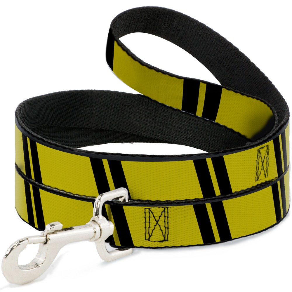 Dog Leash Hash Mark Stripe Double Gold/Black NARROW 0.5"