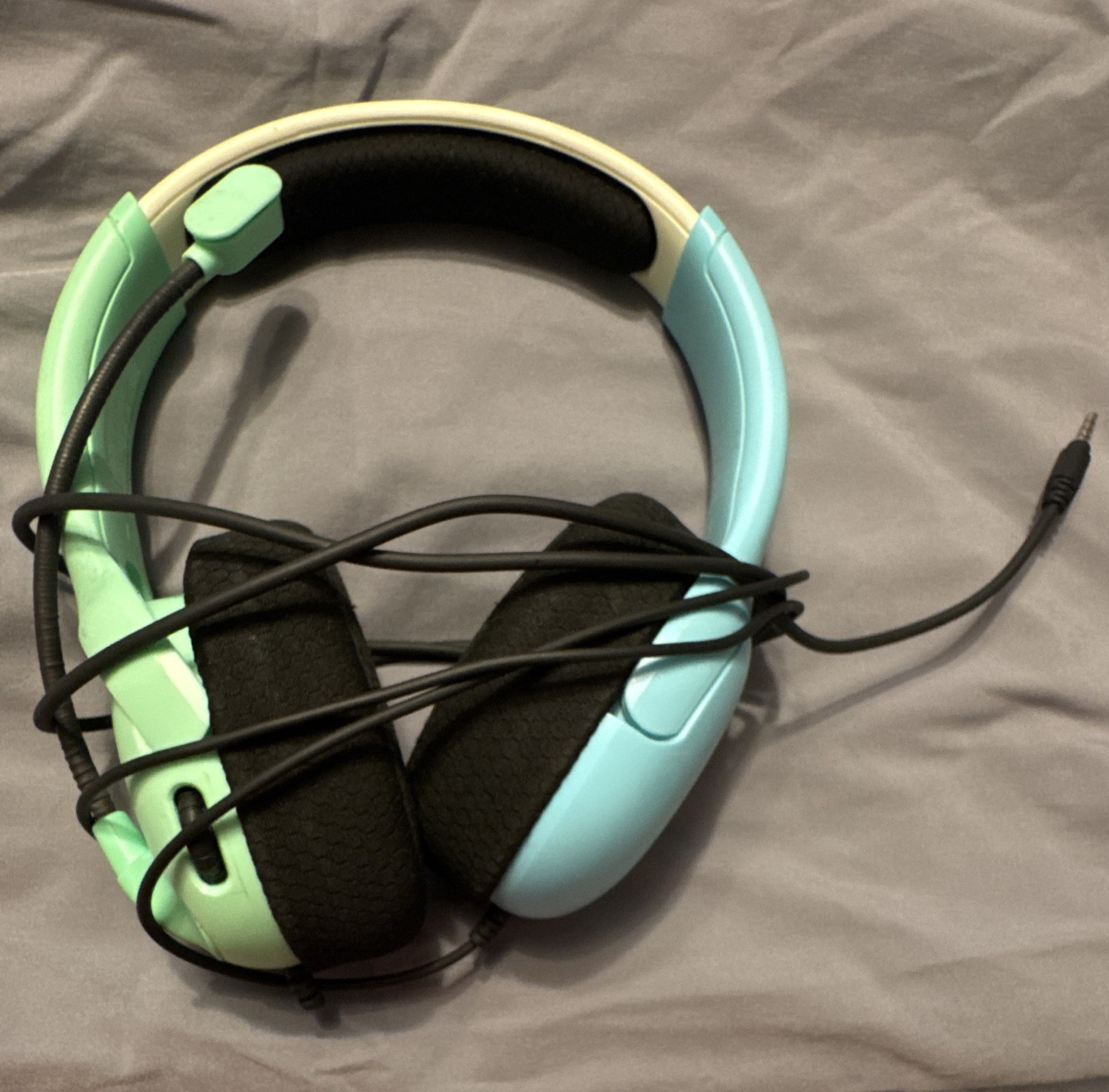 Nintendo Switch Wired On-Ear Headset 3.5mm Jack Headband Green/Blue