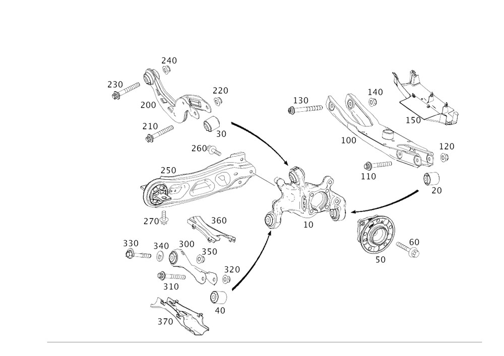 Genuine Mercedes-Benz Wheel Carrier 246-350-35-41