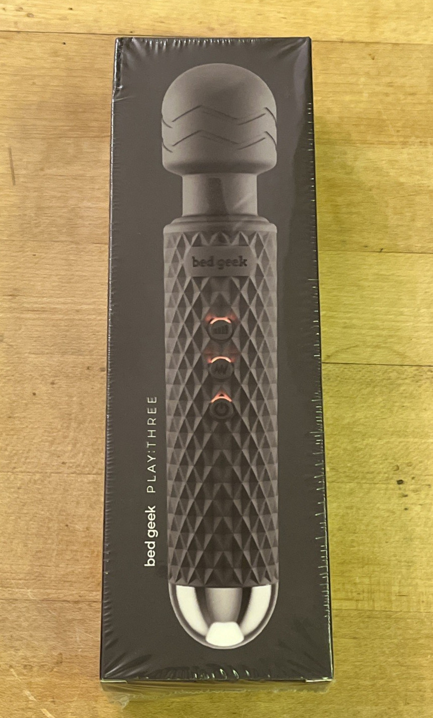 bed geek Handheld Cordless Personal Wand Massager - Waterproof, USB, Flexible
