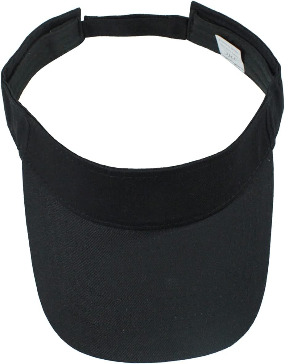 HH HOFNEN Sports Sun Visor Hats Cotton Twill Ball Adjustable #1b Dark Black