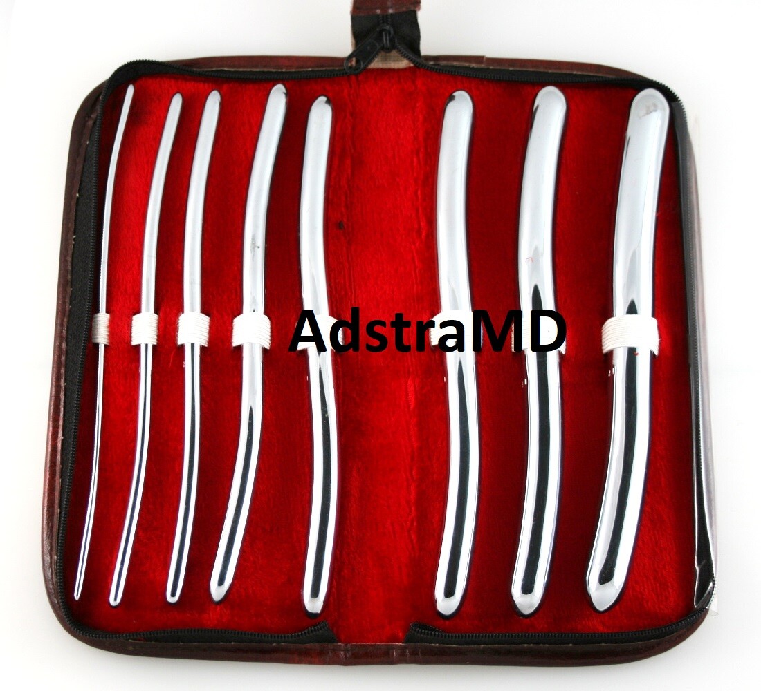 Hegar Uterine Dilator Set Uretheral Sounds 8 Pcs Diagnostic Instruments
