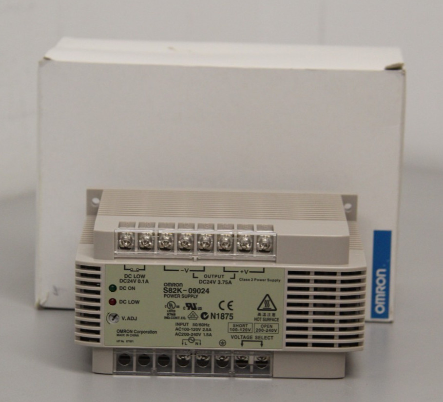 New Open Box Omron S82K-09024 PLC Power Supply Unit