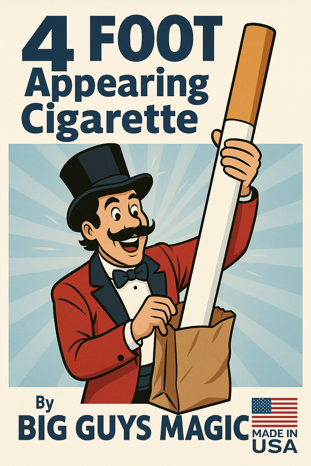 Appearing Cigarette Pole - 4 Foot by Big Guys Magic.