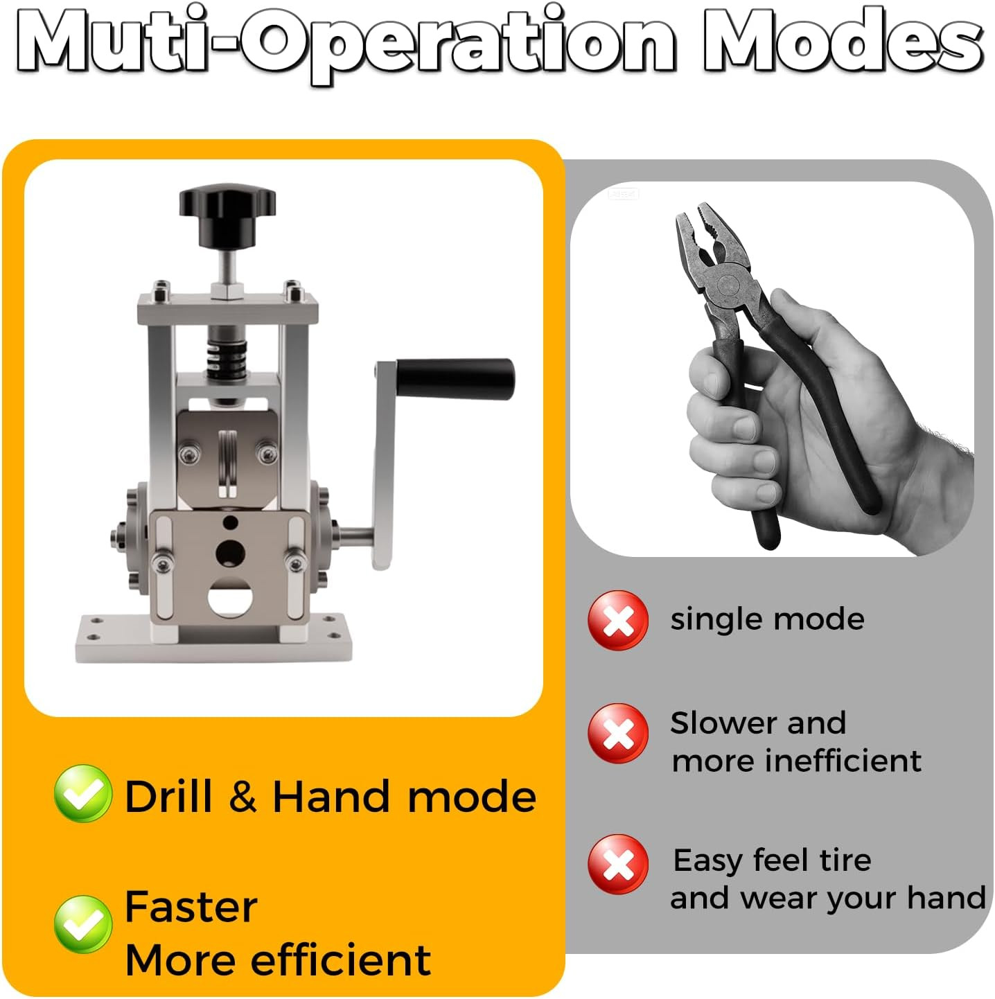 Esokoya Wire Stripper Machine, Copper Wire Strippring Machine with Drill-Powered