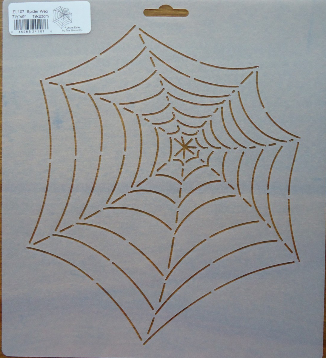 Stencil Quilting Spider Web Block 7 1/2"x9" 19x23cm QC  EL107 stitch Halloween