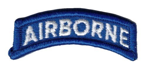 Vintage U.S. Airborne Sleeve Arc. White on Blue. Sew on.
