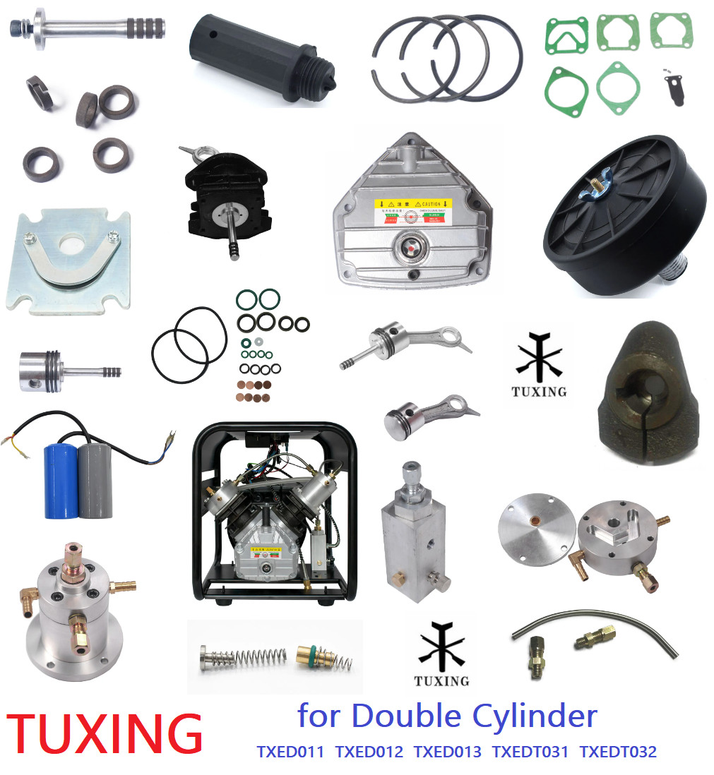 TUXING 4500PSI PCP Air Compressor High Pressure Pump Double Cylinder Spare Parts