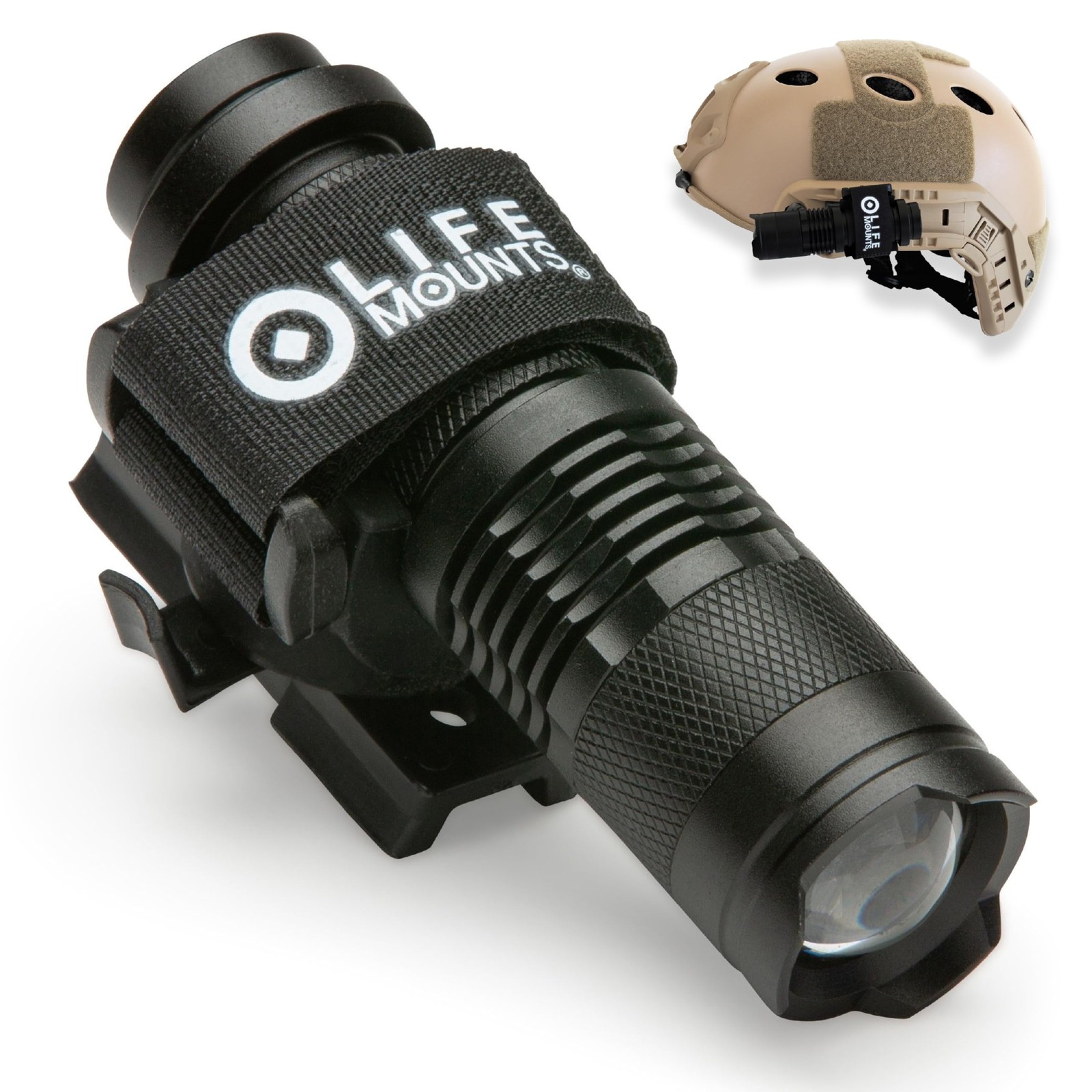 Life Mounts Tactical Rail Mount 3.5"x1.5" - ARC Light, White LED