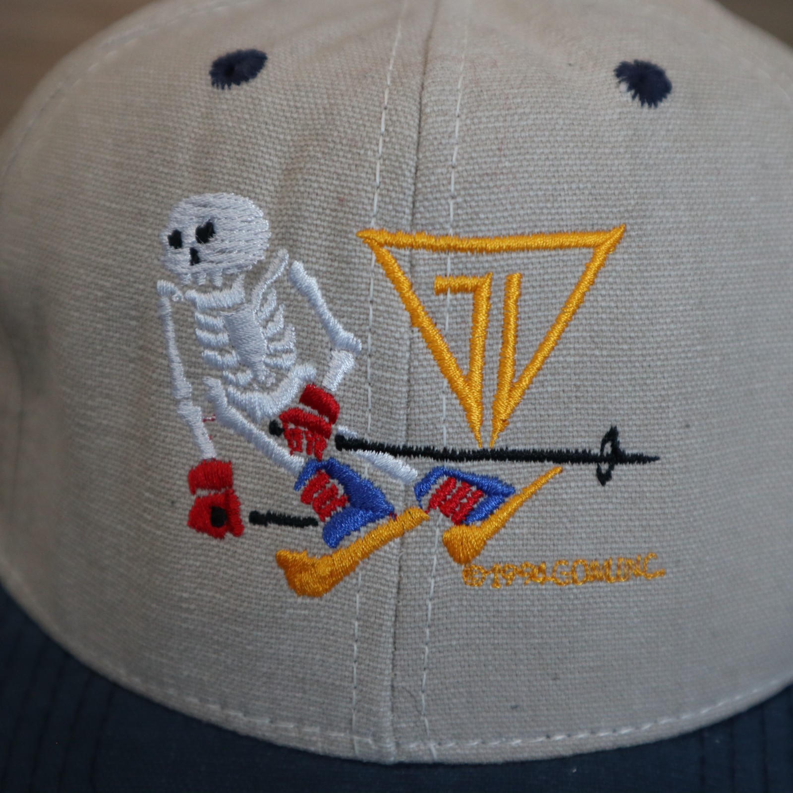 Vintage 90s Grateful Dead Ski Hat Snapback Balzout Skeleton Adjustable Rock RARE