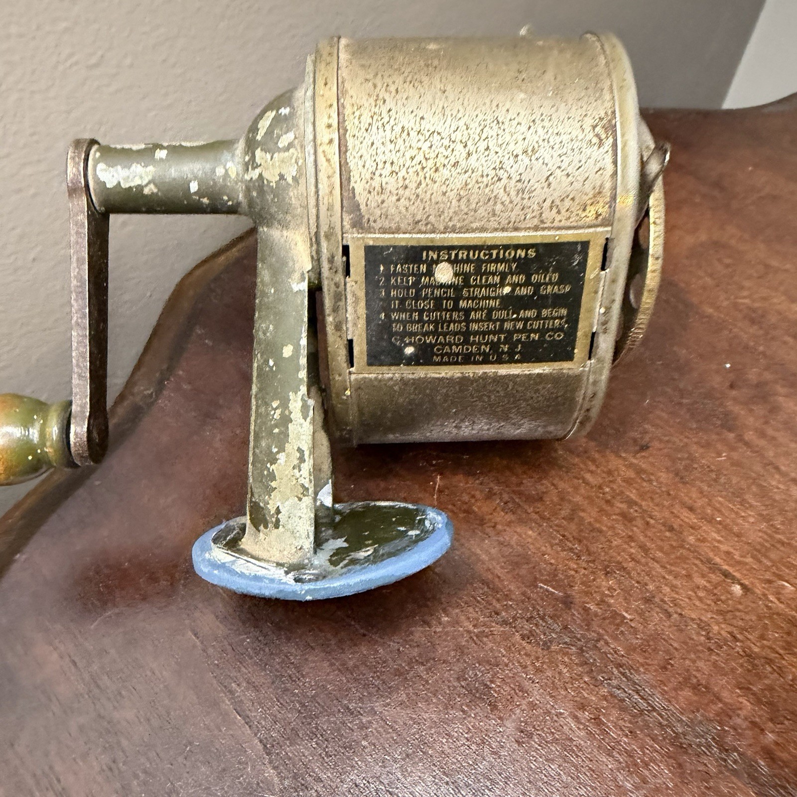Vintage Boston Model KS Pencil Sharpener 1930's Table Mount