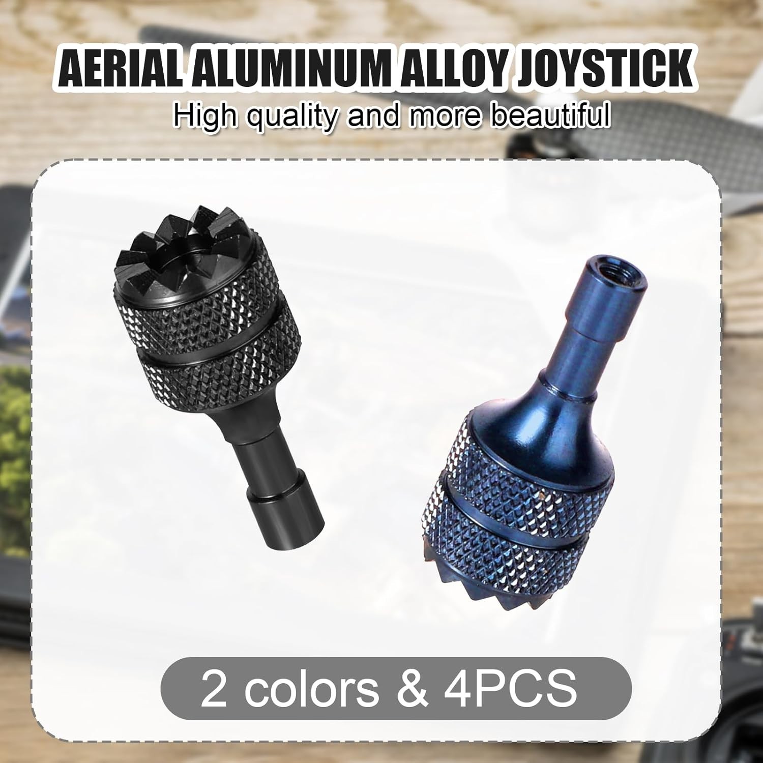 Replacement Control Sticks for DJI Mini 3 Pro & Mavic 3 - Blue and Black
