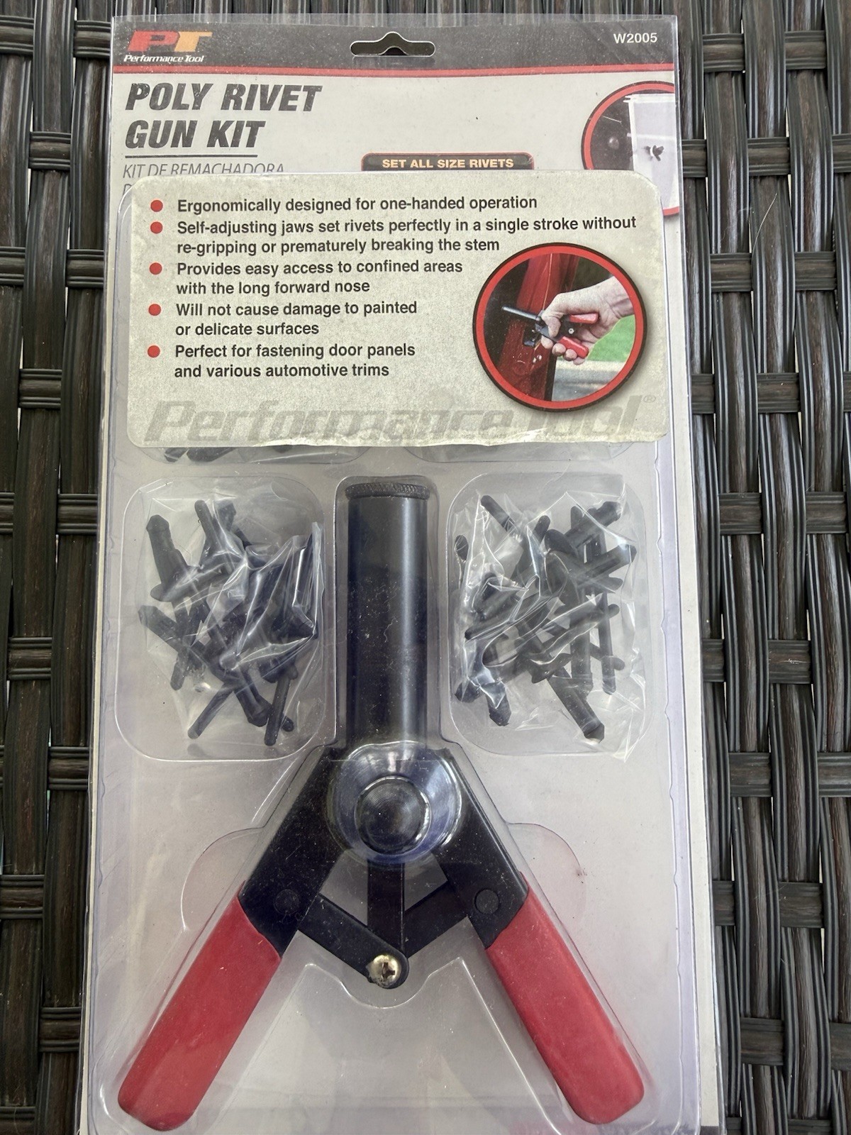 Plastic Poly Rivet Gun Quick Set 41 Piece Riveter Hand Tool Kit