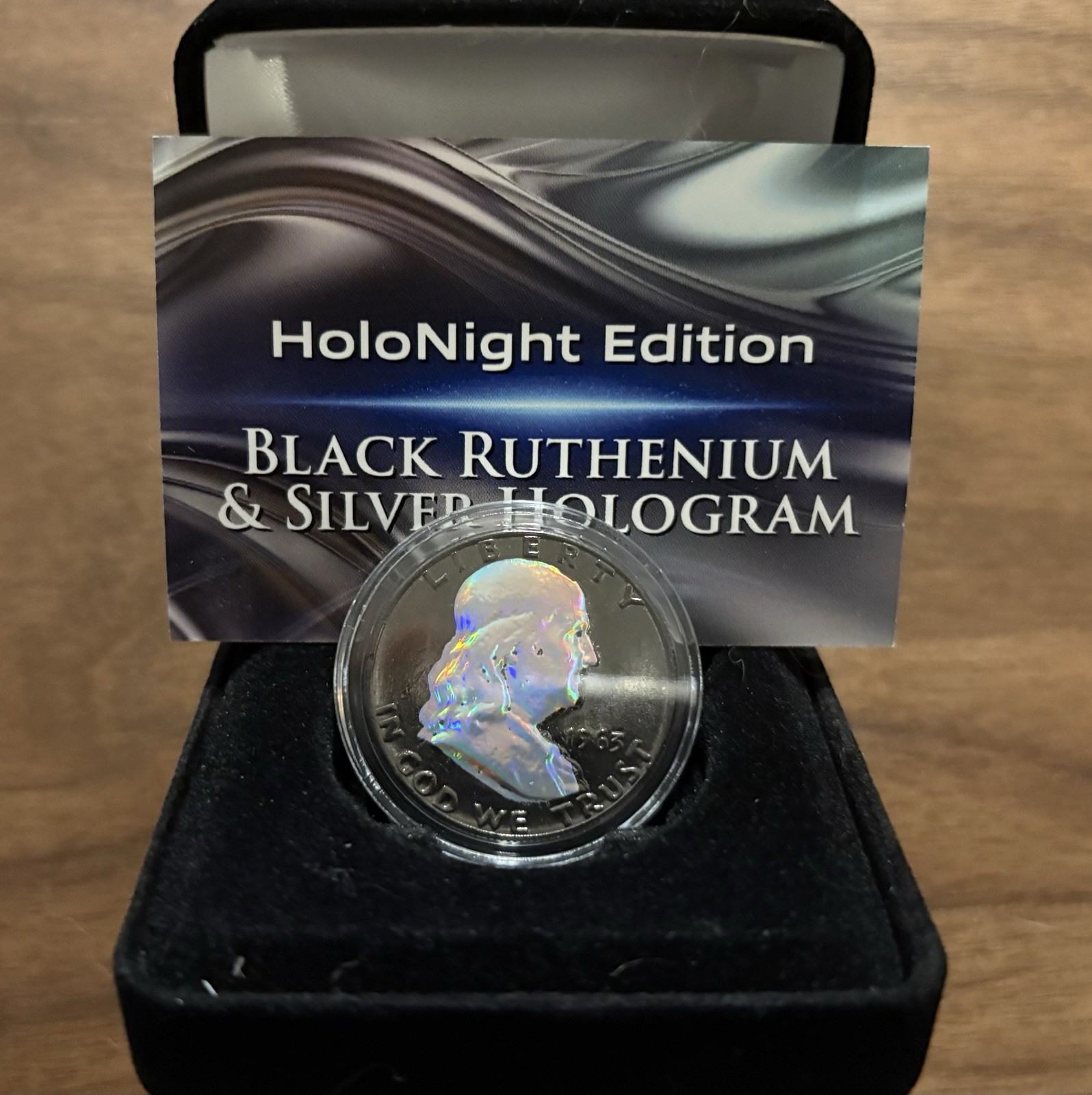 Holonight Edition Black Ruthenium & Silver Hologram Franklin 1963 Mint Condition