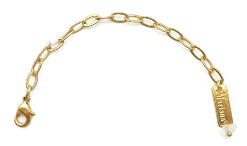 MARIANA 5mm Flat Cable Link Gold Plated Necklace Extender with Lobster Claw 4.5"