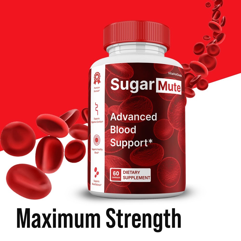 SugarMute Capsules, Max Strength, Sugar Mute Blood Support Pills (3 Pack)
