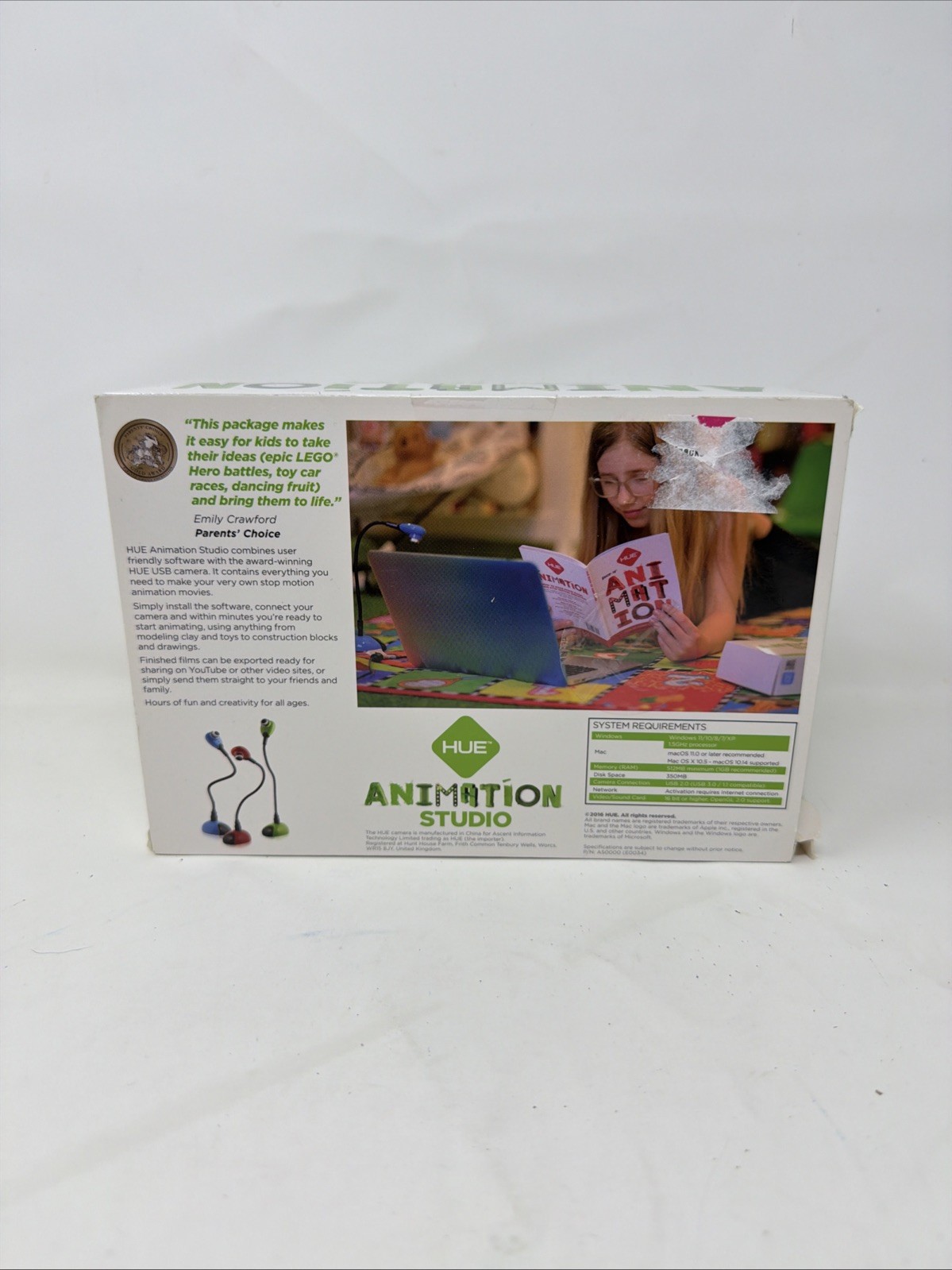 HUE Animation Studio Stop Motion Kit USB Camera Software & Book Complete