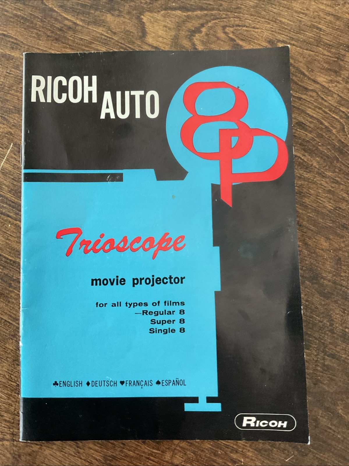 User Manual For Vintage Ricoh Auto Trioscope 8P Movie Projector