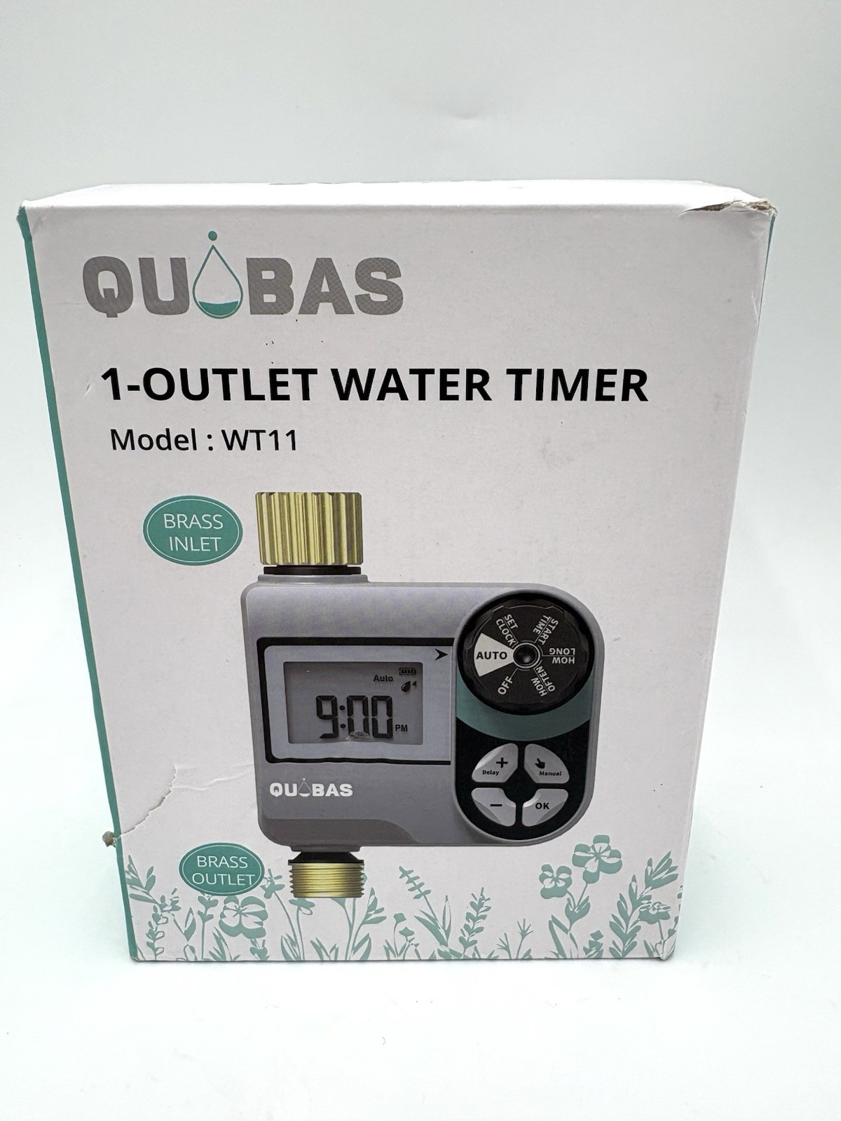 QUOBAS Weekly Plan 2 Zone Sprinkler Timer with Metal Inlet & Outlet, Water Timer