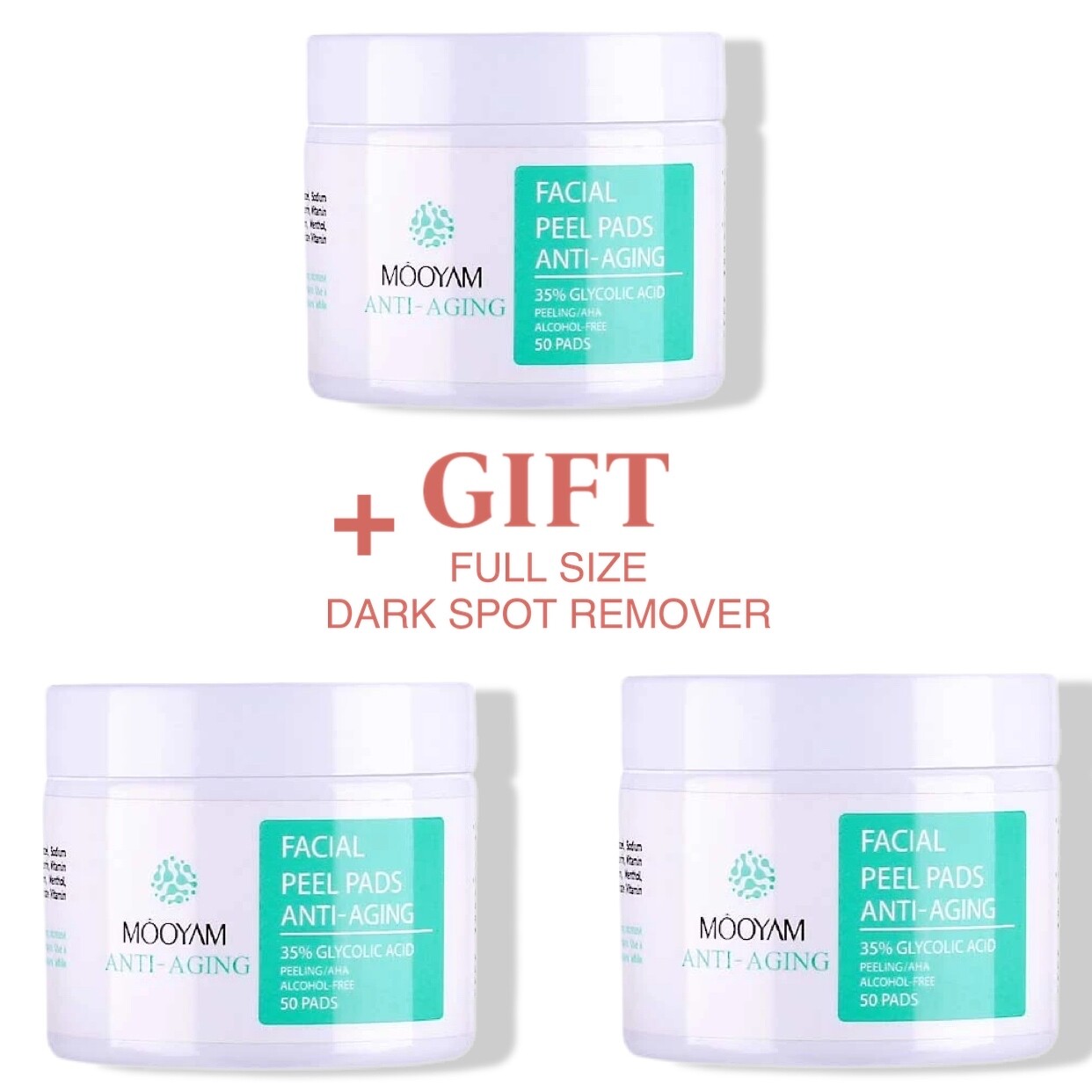 Glycolic Acid 35% Facial Exfoliating Peel Pads AHA Green Tea 50 pads USA Stock