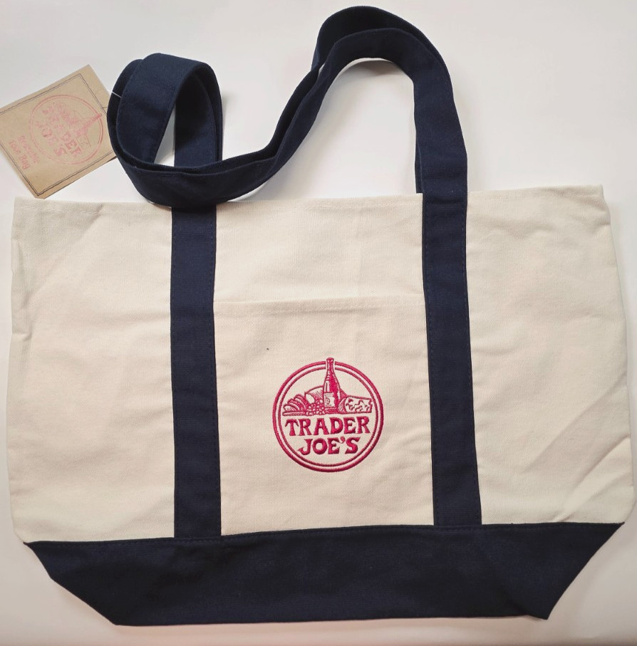 Trader Joe's Tote bag Limited edition Navy Blue Large
