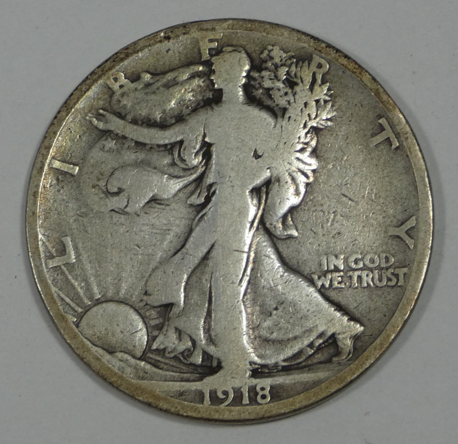 1918-D Walking Liberty Half Dollar GOOD Silver 50c