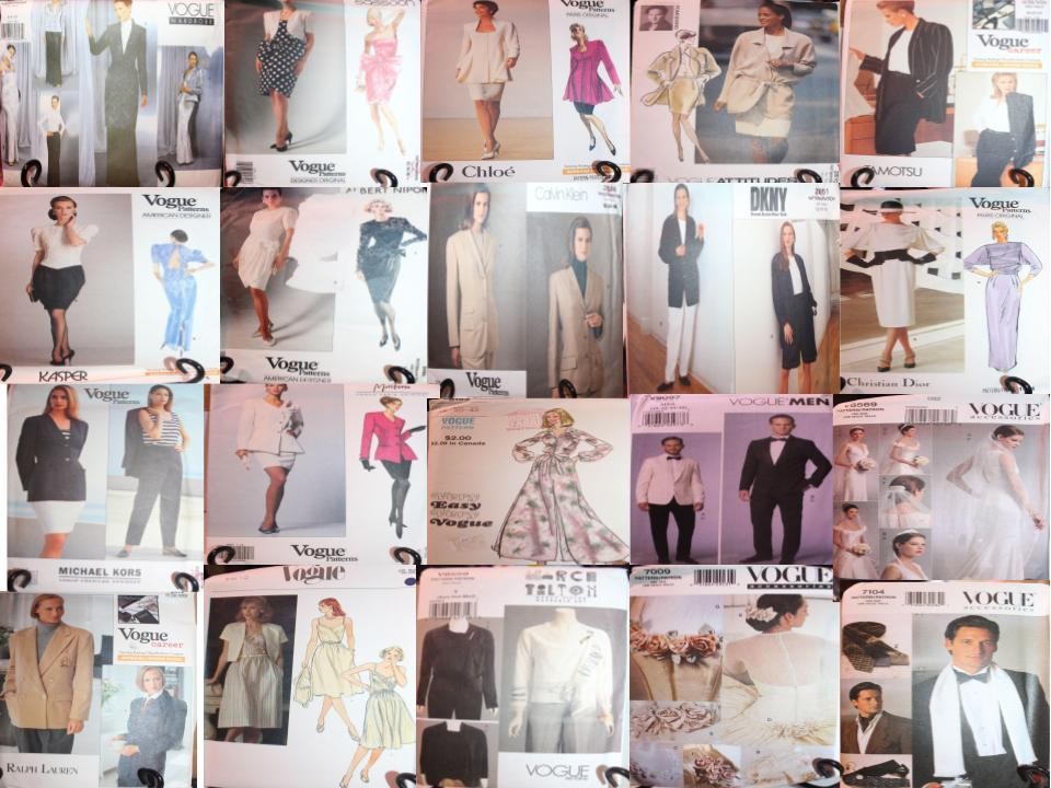 Vintage Vogue sewing patterns Uncut Your choice mens womens. (D)