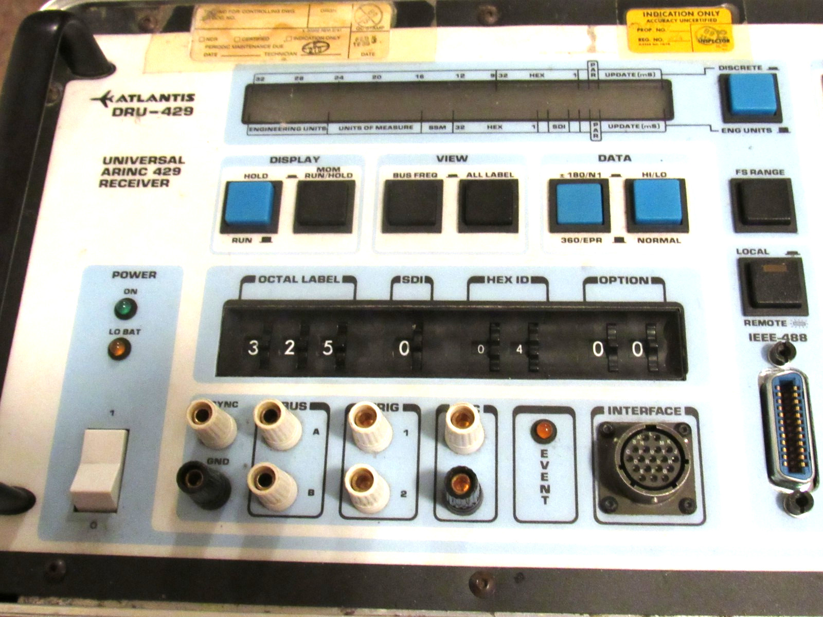 Atlantis Flight Research DRU-429 Arinc Universal Receiver