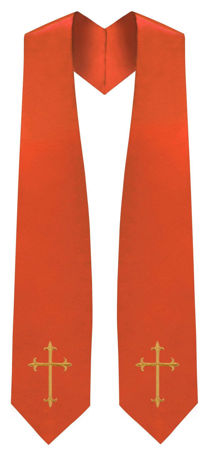 Orange Traditional Choir Stole