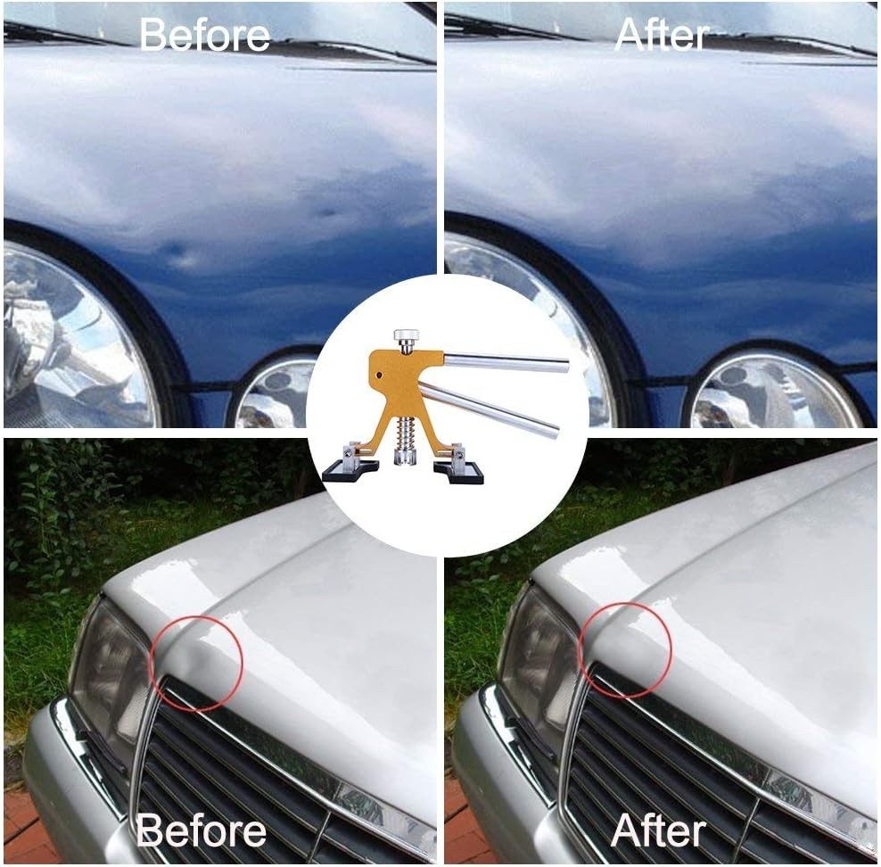 Auto Dent Puller Kit Adjustable Golden Dent Remover Tools
