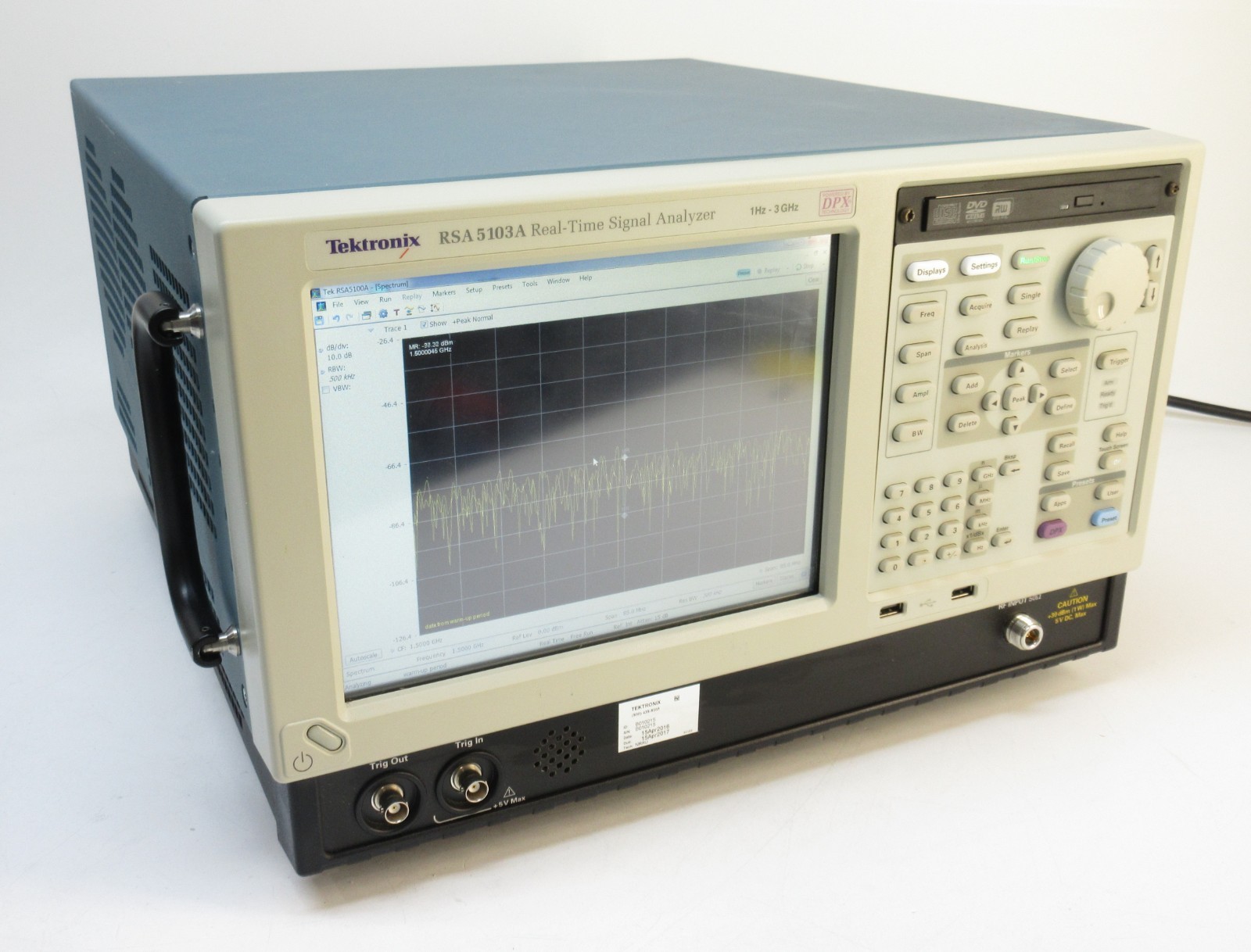 Tektronix RSA5103A 1Hz-3GHz DPX Signal Analyzer Opt 50, 21, 200, 53, 85, 10, 9