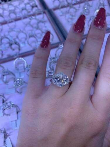 Lab-Created 4.60 Ct Oval Cut White Diamond Engagement Ring 925 Sterling Silver