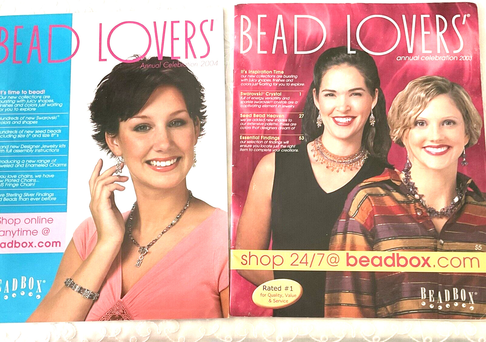 Bead Lovers Catalog Lot of 2 Annual Celebration 2003 and 2004 Preowned Good Cond