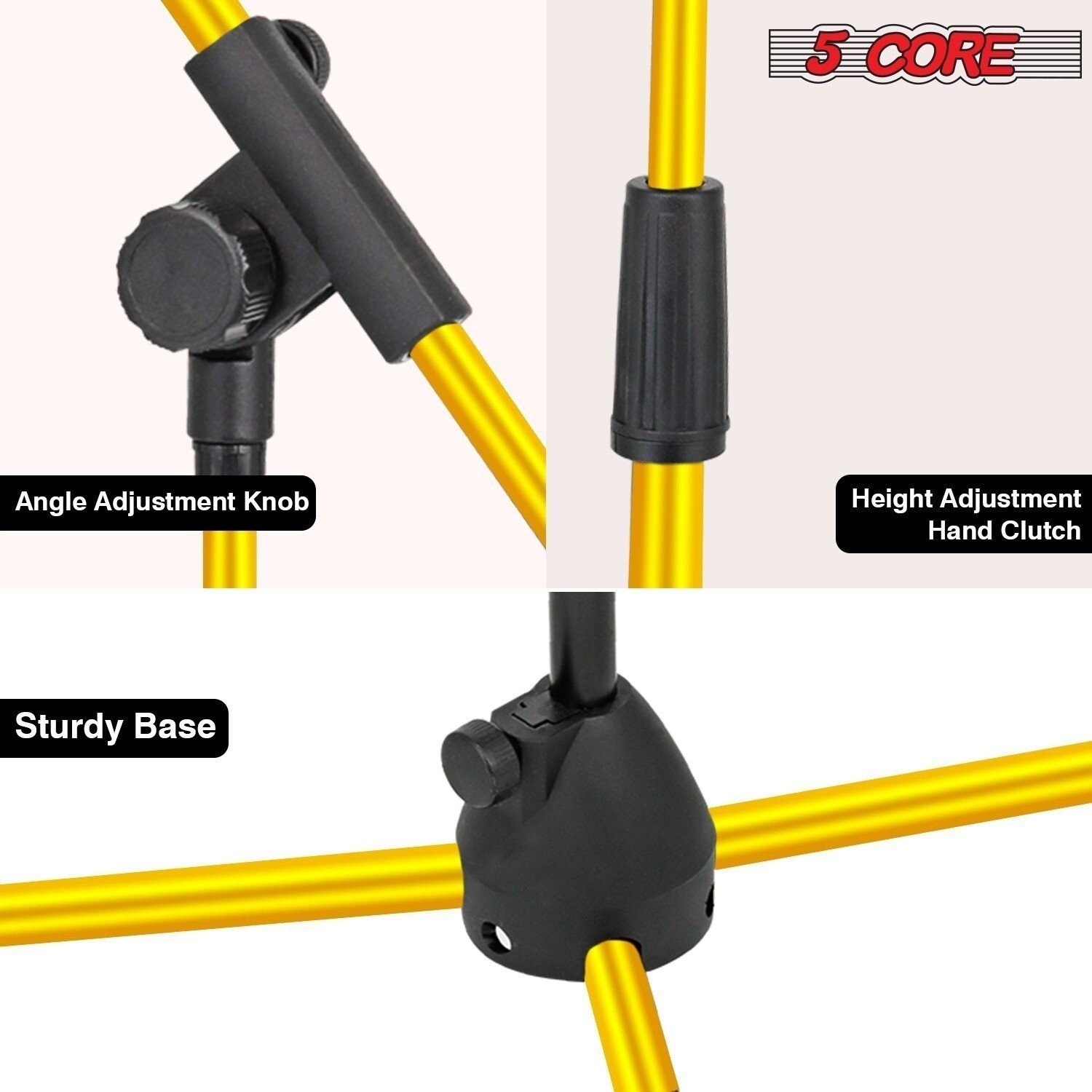 5Core Tripod Mic Stand 4Pcs Adjustable Holder Floor Microphone Boom Arm