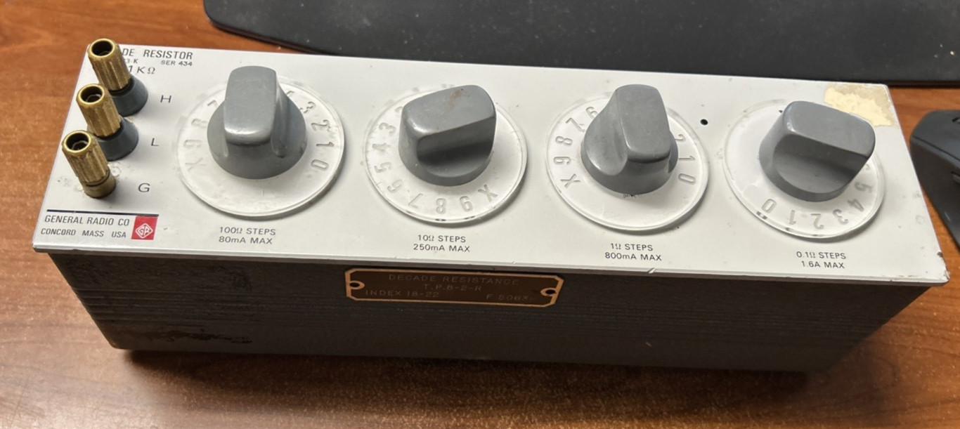 General Radio 1433-K Decade Resistor (Untested)